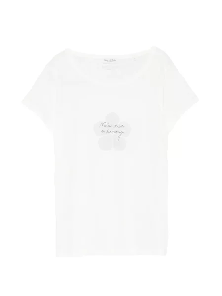 Tricou polo Marc O'polo cu imagine alb