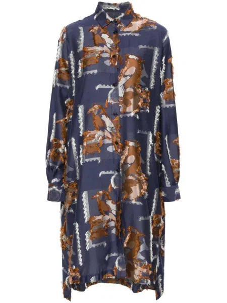 Rochie midi Henrik Vibskov până la genunchi de costum albastru
