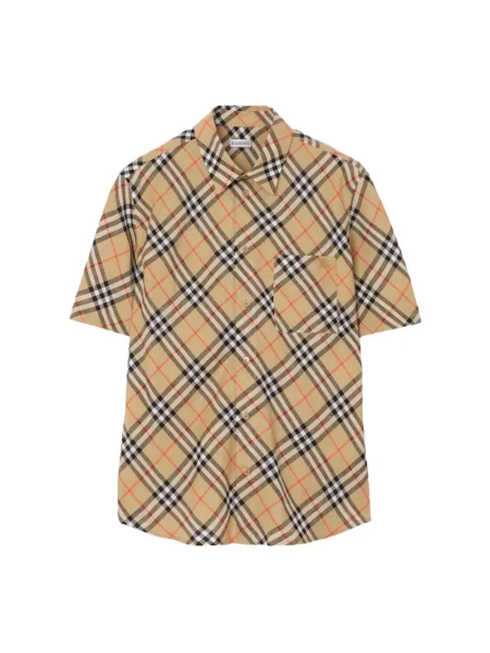 Lniana koszula Burberry beżowa