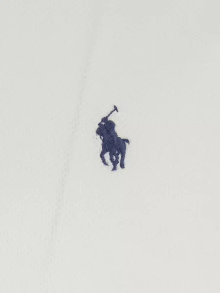 Bluza z kapturem Polo Ralph Lauren skórzana na sprzączkę biała