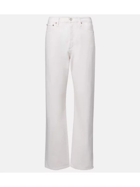 Blugi drepți Agolde alb