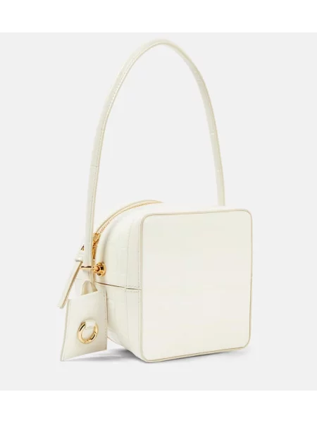 Geanta de piele Jacquemus din piele alb
