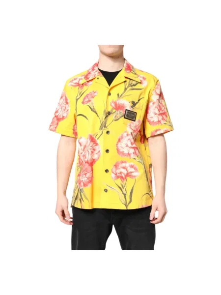Koszula Dolce And Gabbana casual żółta