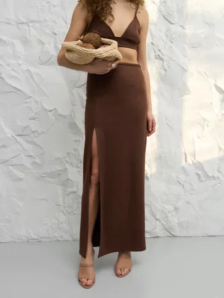 Спідниця максі HANDY WEAR Cuba віскоза/поліестер коричневий