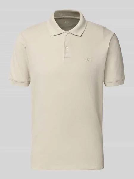 Koszulka polo o kroju slim fit z naszywanym logo Gap białe