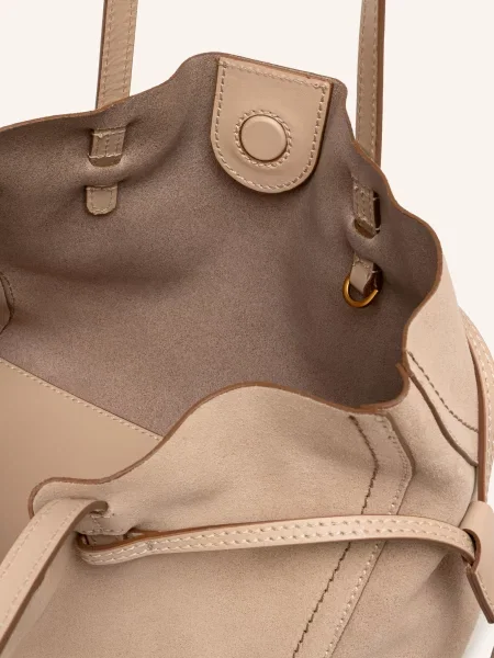 Gianni Chiarini torebka zamszowa VIOLETTE beżowa