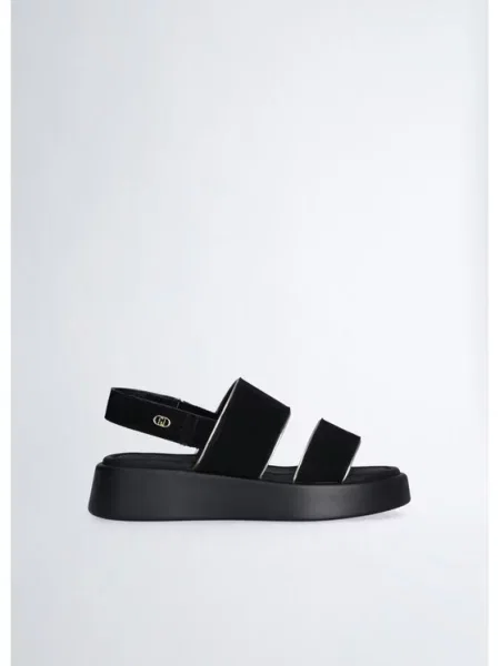 Босоножки Liu Jo с янтарем черные