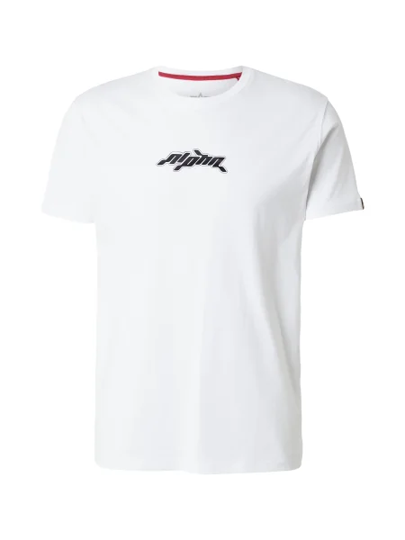 ALPHA INDUSTRIES Tricou negru alb