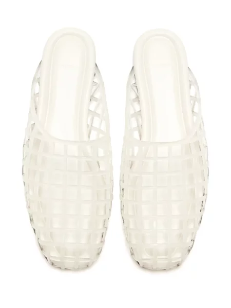 Papuci tip mules Vince fără toc alb