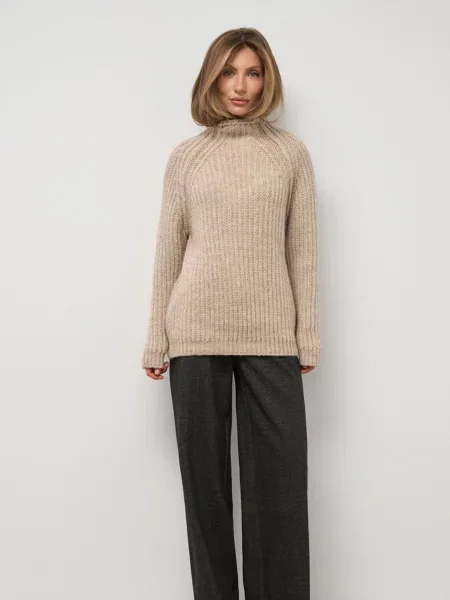 Светр TrikoBakh вовна/віскоза бежевий