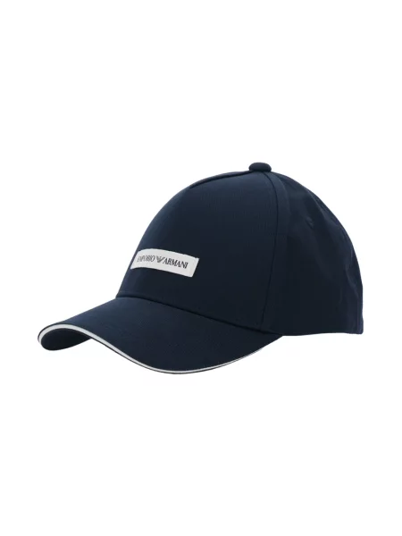 Czapka z daszkiem Emporio Armani z logo niebieska