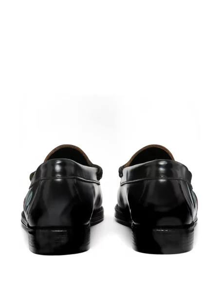 Kožené loafers G.h.bass s potiskem se srdcovým vzorem černé