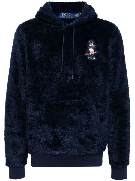 Hanorac Polo Ralph Lauren din piele cu autograf maro