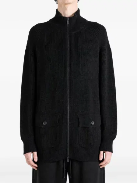 Πλεκτή ζακέτα Yohji Yamamoto μαύρο