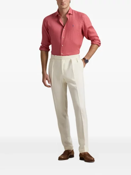 Długa koszulka Polo Ralph Lauren bez rękawów skórzana niebieska