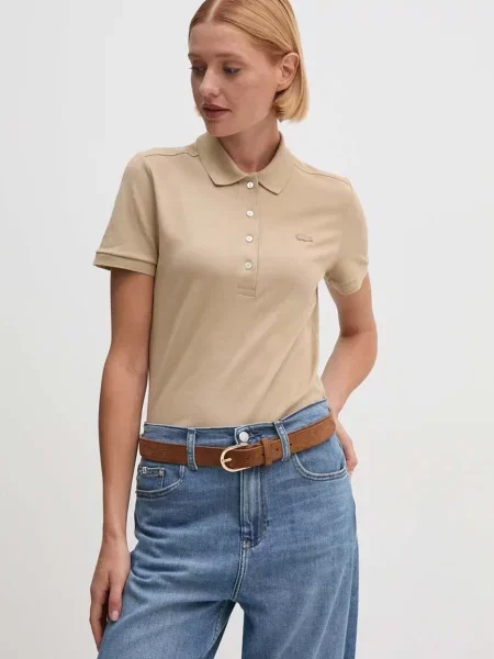 Lacoste polo beżowy