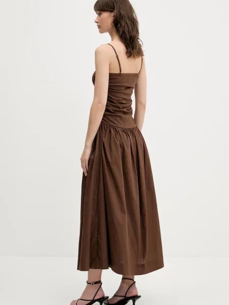 Сукня Never Fully Dressed maxi розкльошена коричневий