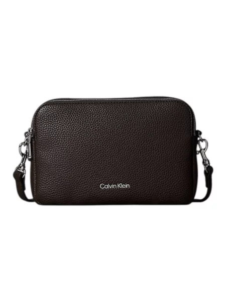 Kabelka Calvin Klein na ramínka hnědá