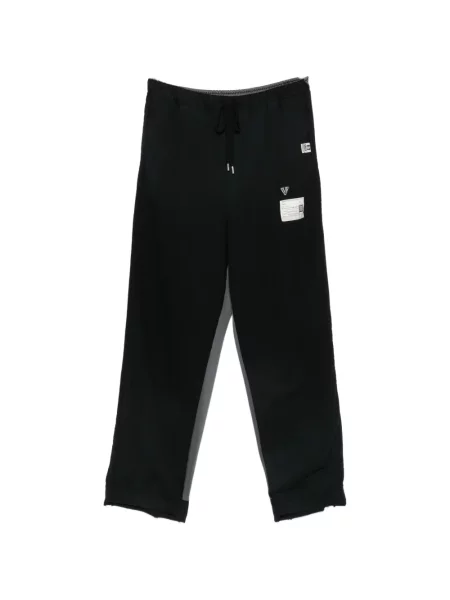 Pantaloni Maison Mihara Yasuhiro alergare cu autograf negru