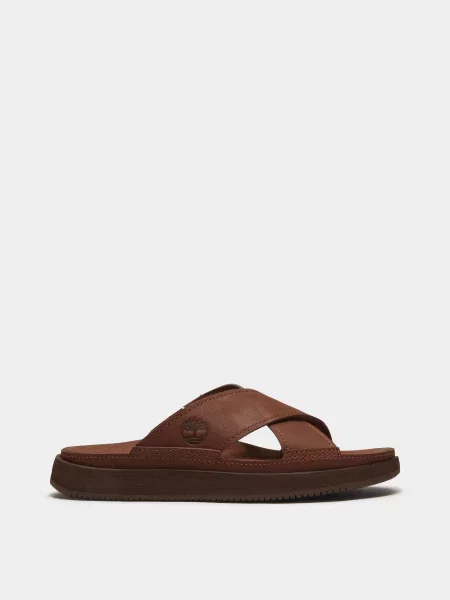 Шкіряні Шльопанці Timberland CASCO COVE коричневий