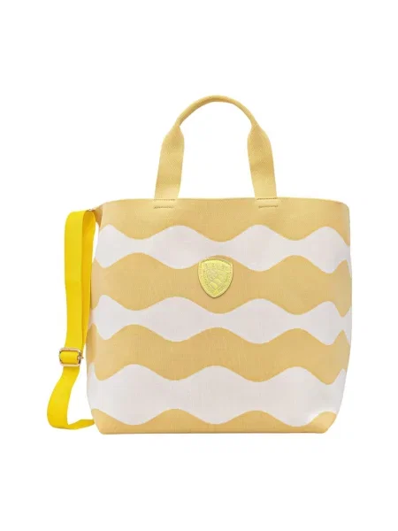 Blauer torebka shopper żółta