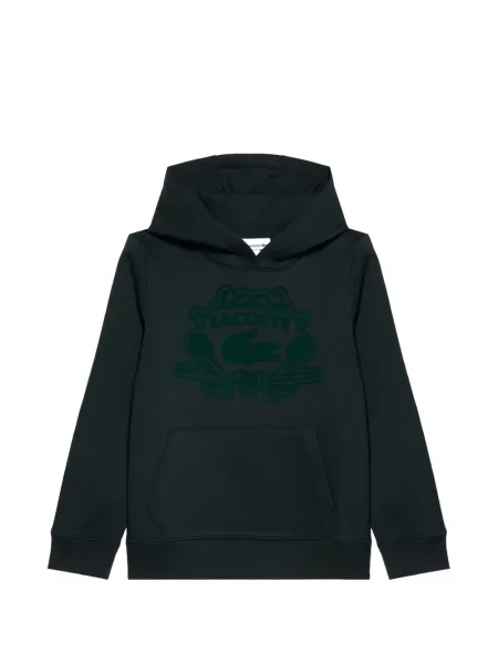 Bluza z kapturem dziecięca Lacoste zielona