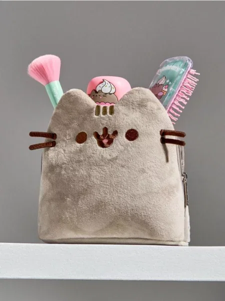 Косметичка у формі кота Pusheen the Cat бежевий
