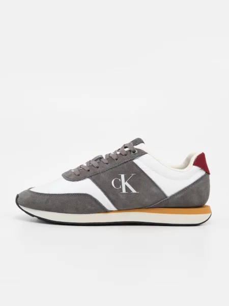 Calvin Klein Αθλητικά Retro Runner Band Lth-Su Γκρι λευκό