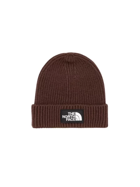 Czapka The North Face z logo brązowa