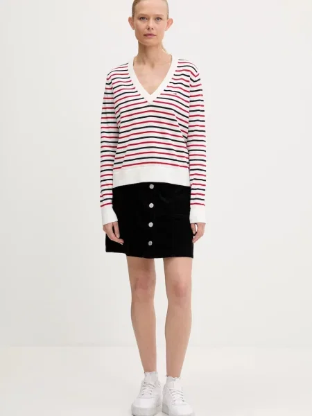 Tommy Jeans svetr dámský bílý