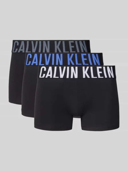 Bokserki Calvin Klein Trunk 3 pary black bodies/turbulence/white/iridescent czarne