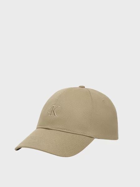 Вишита кепка Calvin Klein бежева