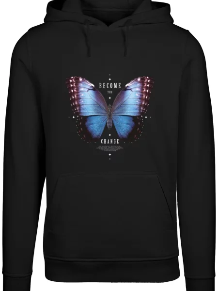 Mister Tee Sweater majica Become The Change azur / ljubičasta bijela crna