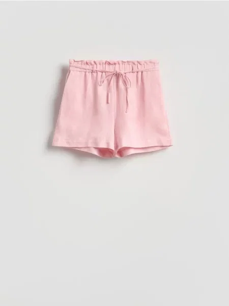 Reserved Șorturi din in și roz-pastel roz