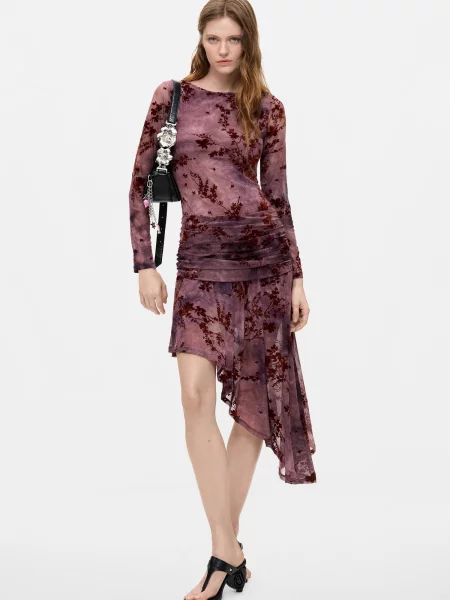 Desigual Šaty burgundská / rubínová