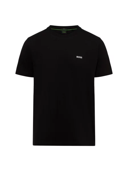 T-shirt z nadrukiem z logo Boss Green czarna