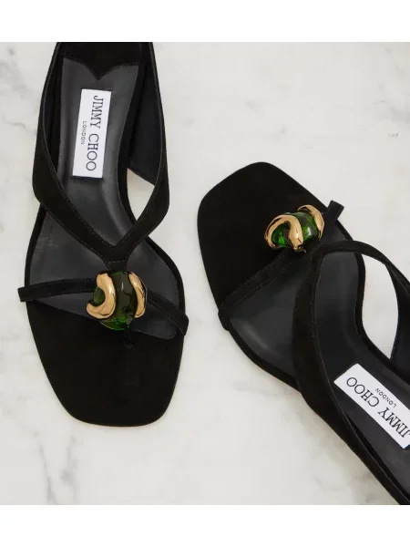 Tangice Jimmy Choo kamni črna