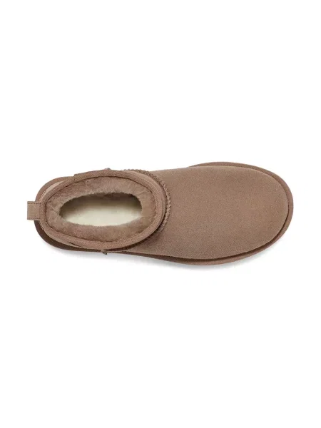 Замшеві чоботи UGG Classic Ultra Mini бежевий