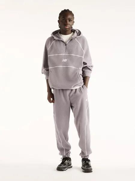 Флисовый свитер New Balance серый