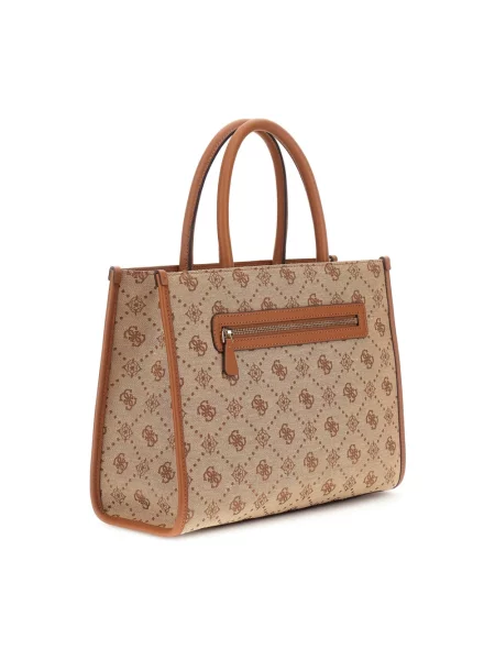 Torebka hobo Guess z logo beżowa