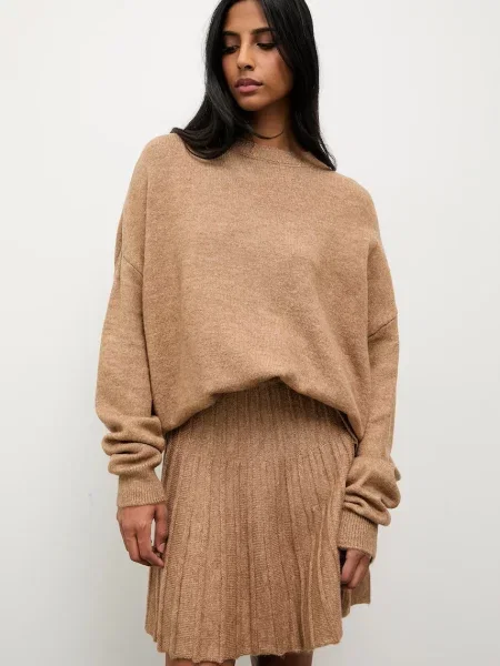 Answear.LAB sweter i spódnica beżowy