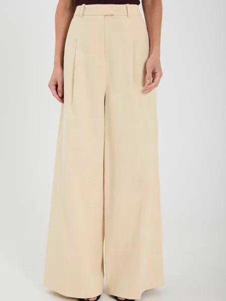 NORR Pantaloni Vani fildeş