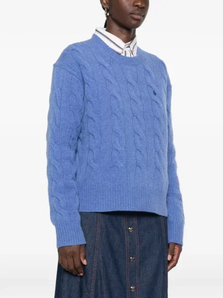 Samt džemper Polo Ralph Lauren s autogramom smeđa