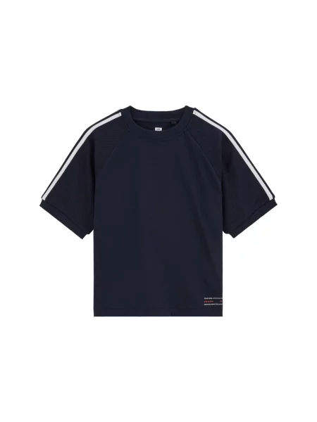 WE Fashion Póló sötétkék fehér
