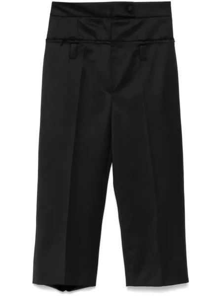 Spodnie Almaz wełniane o krotszym kroju czarne