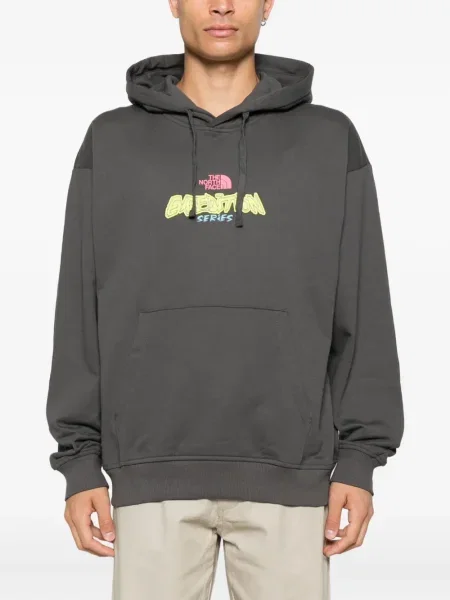 Hanorac cu glugă The North Face cu imagine gri