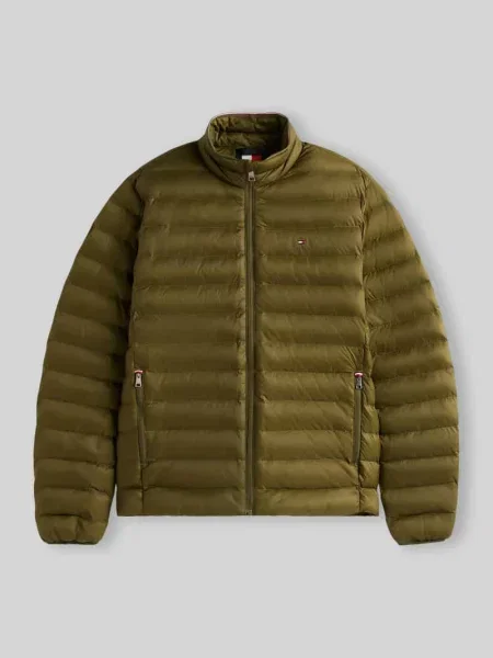 Kurtka pikowana o kroju regular fit ze stójką Tommy Hilfiger zielona