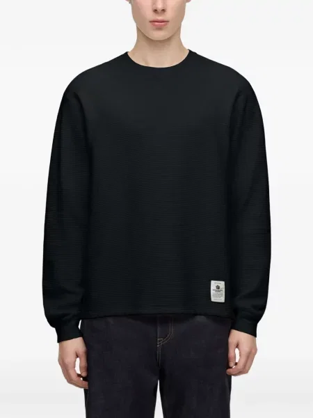 Lung tricou Momotaro tricotate negru