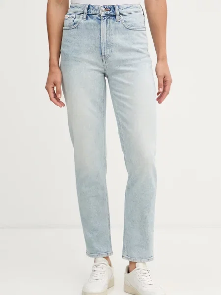Calvin Klein Jeans blugi mom fit pentru femei albastru