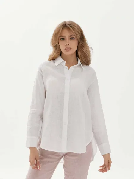 Льняная рубашка Feel And Fly белая